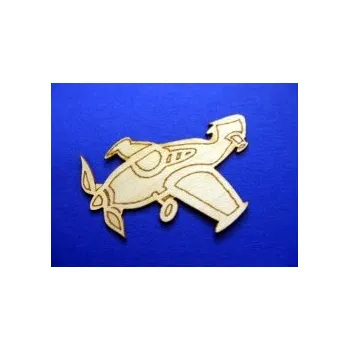 Dřevěná hračka Dřevěné dekorace 100ks -vzor letadlo č.145 88989