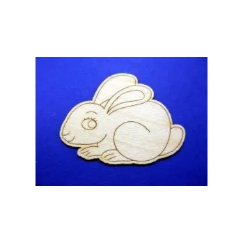 Dřevěná hračka Dřevěné dekorace 100ks -vzor zajíc č.102 88902