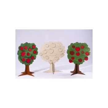 Dřevěná hračka Tvořivý stojánek STROM OVOCNÝ 40cm +jablka 71773
