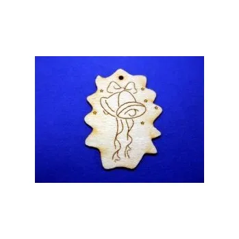 Dřevěná hračka Dřevěné dekorace 100ks -vzor zvoneček č.128 88958