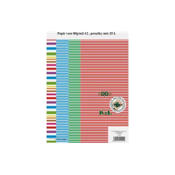Barevný papír Proužkované motivy 25 listů 11412