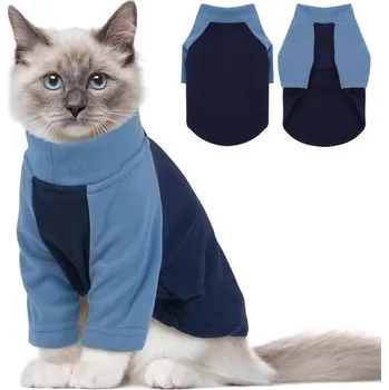 DENTRUN Kočičí svetr, kočičí svetr, kočičí fleece, teplý kočičí kabát, kočičí pyžamo, oblečení pro