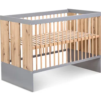 Dětská postýlka Klups Pauline 120 x 60 cm, grafit/dub