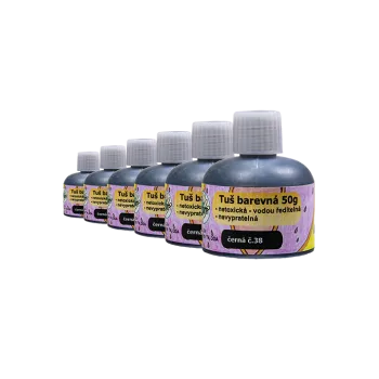 Tuš malířská sada 6x50g černá č.38 btu638