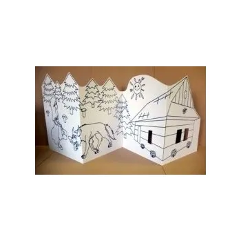 Kartonové kulisy 200x70 cm - ČERVENÁ KARKULKA 980-09