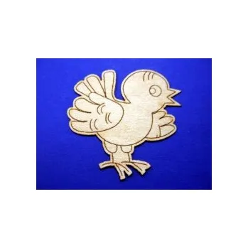 Dřevěná hračka Dřevěné dekorace 100ks -vzor ptáček č.163 88928