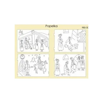 Loutkové divadlo Kartonové kulisy 400x70 cm - POPELKA 980-30