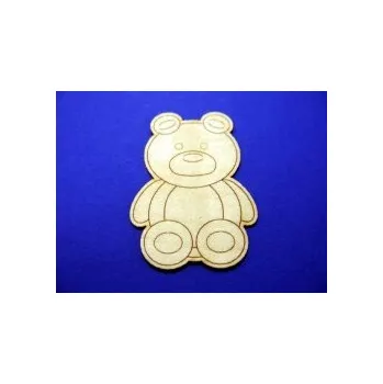 Dřevěná hračka Dřevěné dekorace 100ks -vzor medvídek č.131 88961