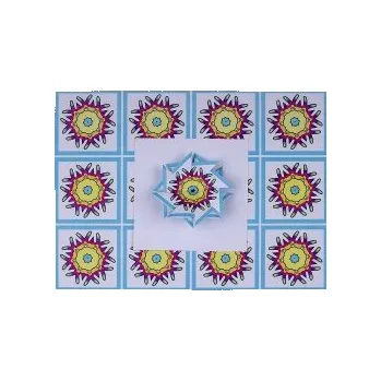 Barevný papír Čtvercová skládačka motiv /4/ 120 čtverečků 11418