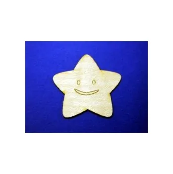 Dřevěná hračka Dřevěné dekorace 100ks -vzor hvězdice č.144 88988