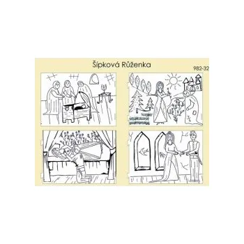 Loutkové divadlo Kartonové kulisy 400x70 cm - ŠÍPKOVÁ RŮŽENKA 980-32