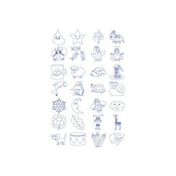 Dětské razítko Razítko dřevěné 28 vzorů 98719