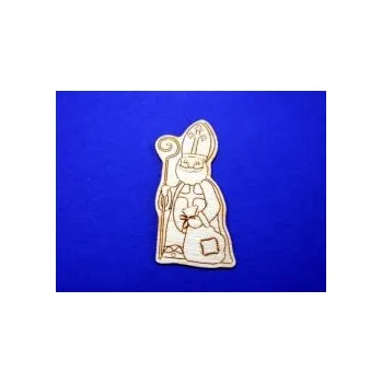 Dřevěná hračka Dřevěné dekorace 100ks -vzor Mikuláš č.147 88991