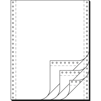Tabelační papír KRPA Tabelační papír 24 x 12" (1+3) 500 listů, boční perforace NCR