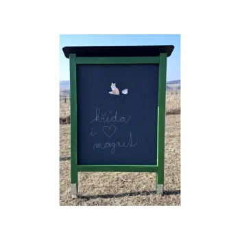 Doplněk pro dětské hřiště Černá Magnetická tabule - oboustranná 170 x 125 cm 888-13