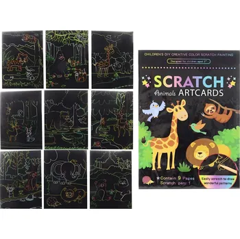 vyškrabávací obrázek Vyškabávací obrázky 9 ks