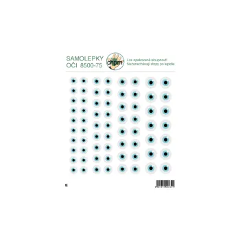samolepka Samolepky PVC - očka vzor č.75 - 1karta 18x18cm 8500-75