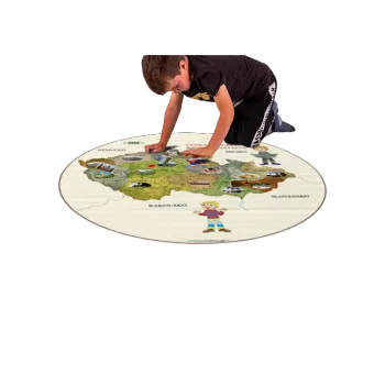 Výuková hračka Tematický kruh 1,3 m KRAJE ČR 169-33s