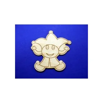 Dřevěná hračka Dřevěné dekorace 100ks -vzor kašpárek č.151 88974