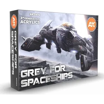 Modelářská barva AK-Interactive Grey for Spaceships