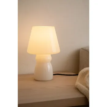 Dekorativní svítidlo Bílá skleněná stolní lampa Leitmotiv Classic Glass, ø 16 cm (minimalistická elegance pro váš interiér)