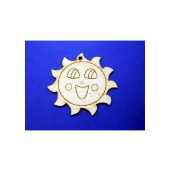 Dřevěná hračka Dřevěné dekorace 100ks -vzor sluníčko č.150 88973