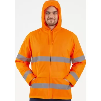 reflexní vesta Cerva GORDON – lehká nepromokavá reflexní bunda HV (oranžová)