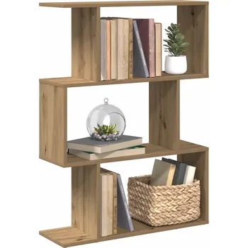 vidaXL Knihovna / dělicí stěna 3patrová 70 x 24 x 97 cm kompozit [858115] Barva: dub artisan