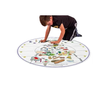 Výuková hračka Tematický kruh 1,3 m POTRAVINOVÁ PYRAMIDA 169-39s