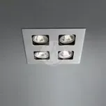 PHILIPS MASSIVE 59504/48/10 APOLLO - Zápustné hliníkové svítidlo do sádrokartonu, 4 x GU10 (Zápustné svítidlo v broušeném hliníku)