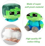 Plyšová hračka Minecraft Zombie Steve Pixel 20cm