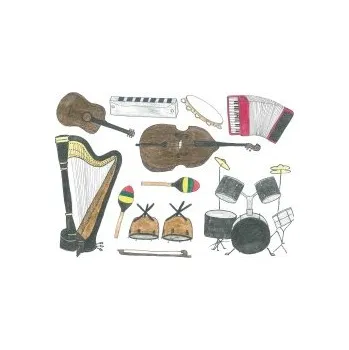 Výuková hračka Didaktická dokládačka HUDEBNÍ NÁSTROJE 174-22