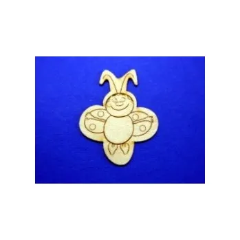 Dřevěná hračka Dřevěné dekorace 100ks - vzor brouček 177 89001