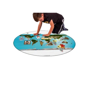 Výuková hračka Tematický kruh 1,3 m KONTINENTY - světadíly 169-06s