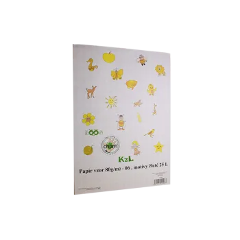 Barevný papír Žluté motivy 25 listů 11406