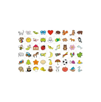 Informační tabulka Samolepkové značky na skříňky - 54 motivů BÍLÉ 8500-17