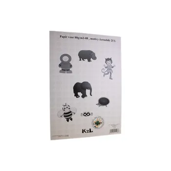 Barevný papír Černobíle motivy 25 listů 11408