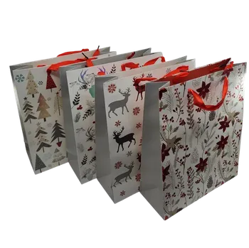 Krabička na výslužku Vánoční dárková taška 26x32x10 cm