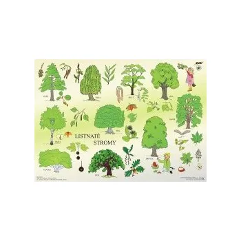 Výuková hračka LISTNATÉ STROMY - Výukové tablo 98503LS