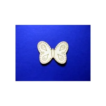 Dřevěná hračka Dřevěné dekorace 100ks -vzor motýl č.118 88918