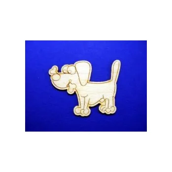 Dřevěná hračka Dřevěné dekorace 100ks -vzor pejsek č.168 88933