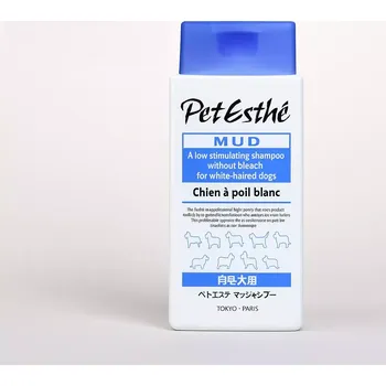 Kosmetika pro psa PetEsthé MUD bahenní šampon pro bílou a světlou srst 350 ml