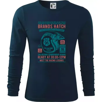 Pánské oblečení Brands Hatch Racing - Triko s dlouhým rukávem FIT-T long sleeve - M ( Námořní modrá (velmi tmavá - téměř černá) )