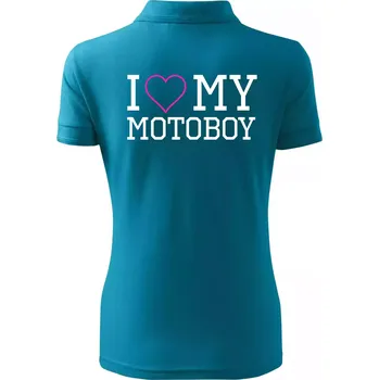 I love my motoboy - Polokošile dámská Pique Polo - 2XL ( Tmavý tyrkys )