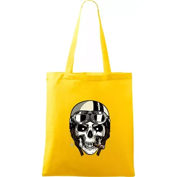 Motorkářská helma a doutník - Taška bavlněná - 42 x 38 cm ( Žlutá )