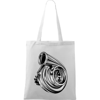 Car turbo - Taška bavlněná - 42 x 38 cm ( Bílá )