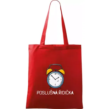 Nákupní taška Poslušná řidička - Taška bavlněná - 42 x 38 cm ( Červená )