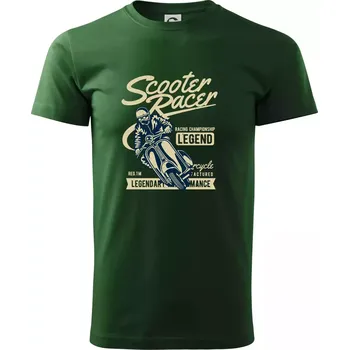 Pánské tričko Scooter Racer - Triko extra velké (5-8XL) - 7XL ( Lahvově zelená )