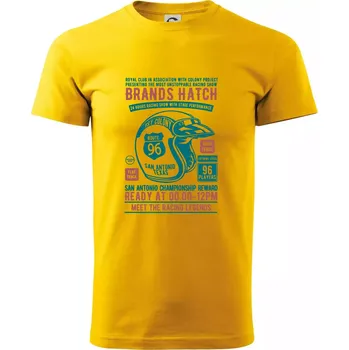Brands Hatch Racing - Triko extra velké (5-8XL) - 8XL ( Žlutá )