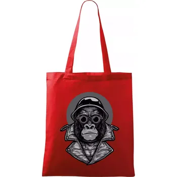 Motorkář gorila - Taška bavlněná - 42 x 38 cm ( Červená )